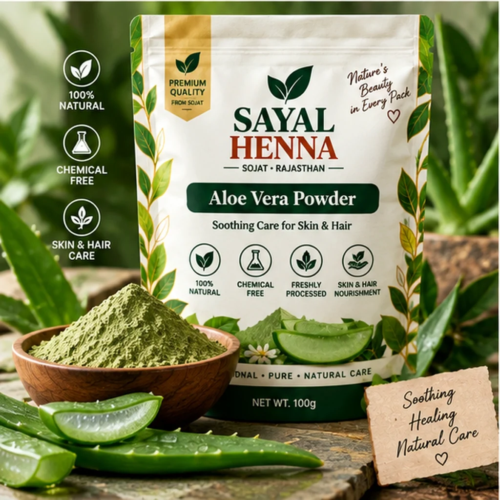 Sayal Henna Aloe Vera herbal powder