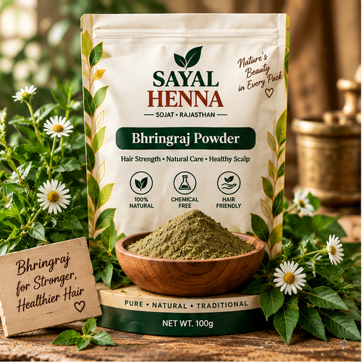 Sayal Henna Bhringraj herbal powder