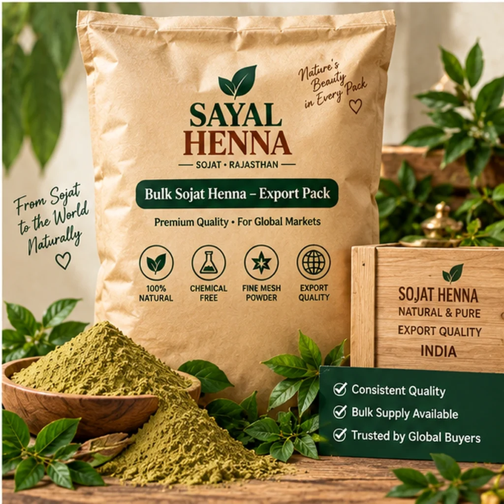 Sayal Henna bulk Sojat Henna export pack