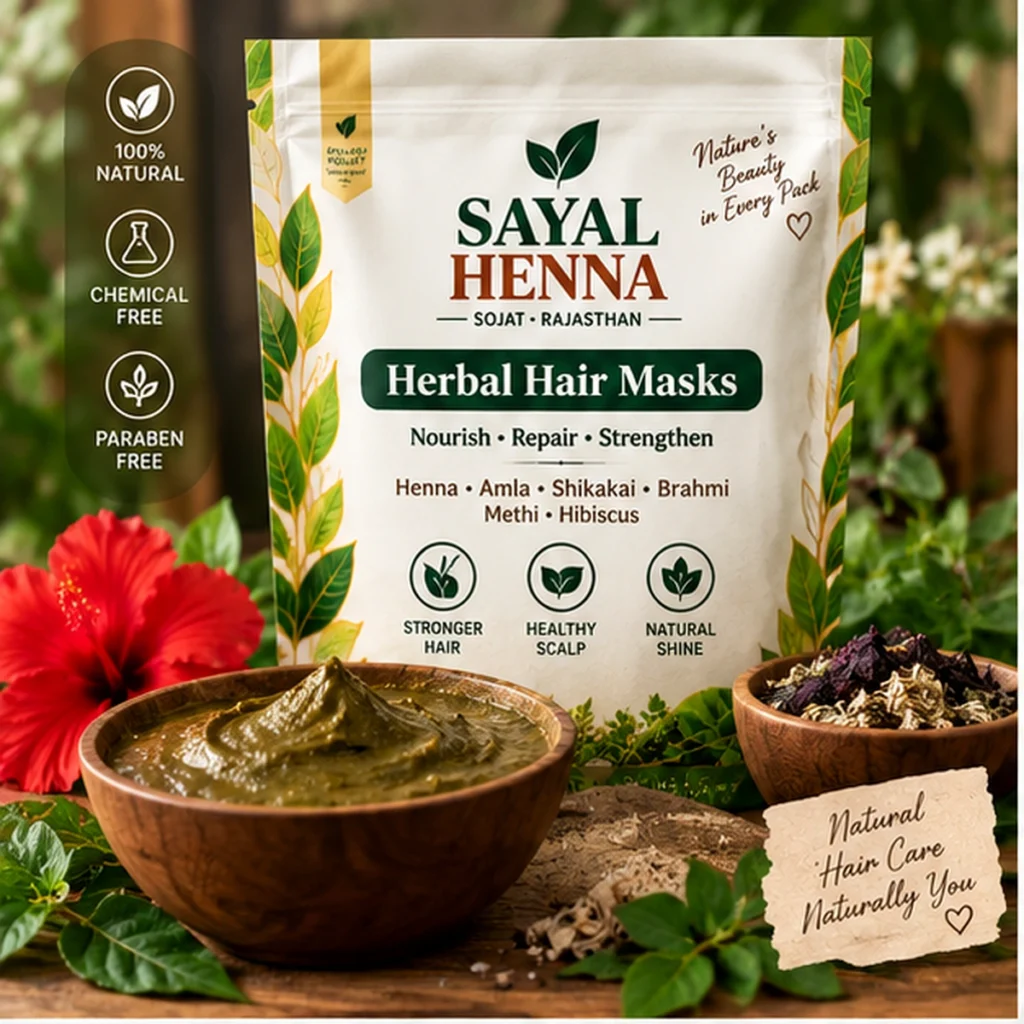 Sayal Henna herbal hair mask collection
