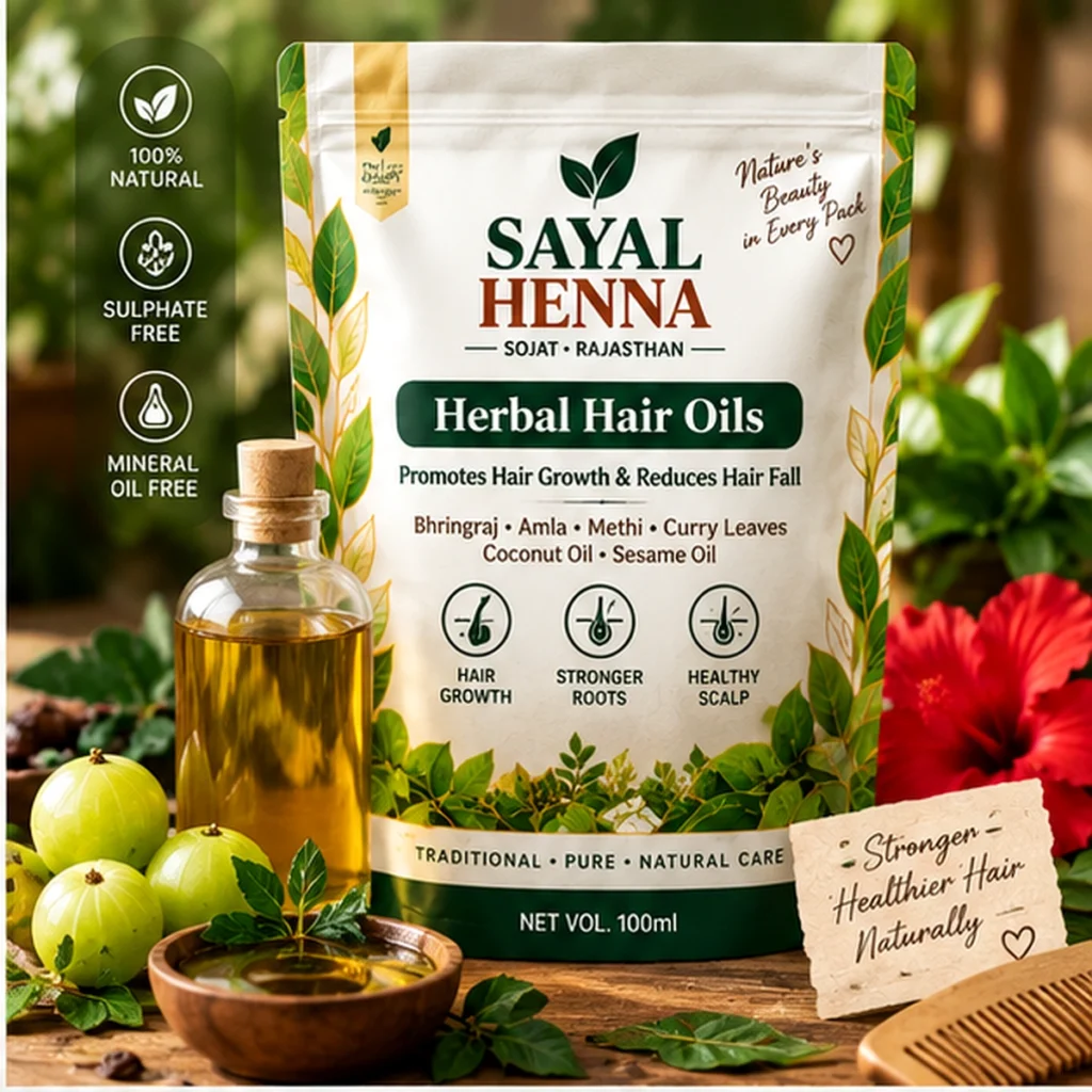Sayal Henna herbal hair oils collection