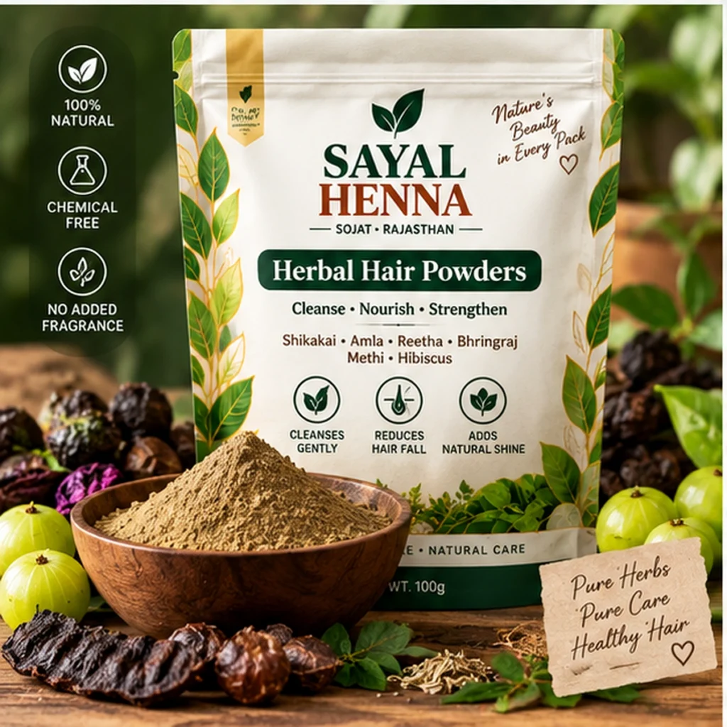 Sayal Henna herbal hair powder collection