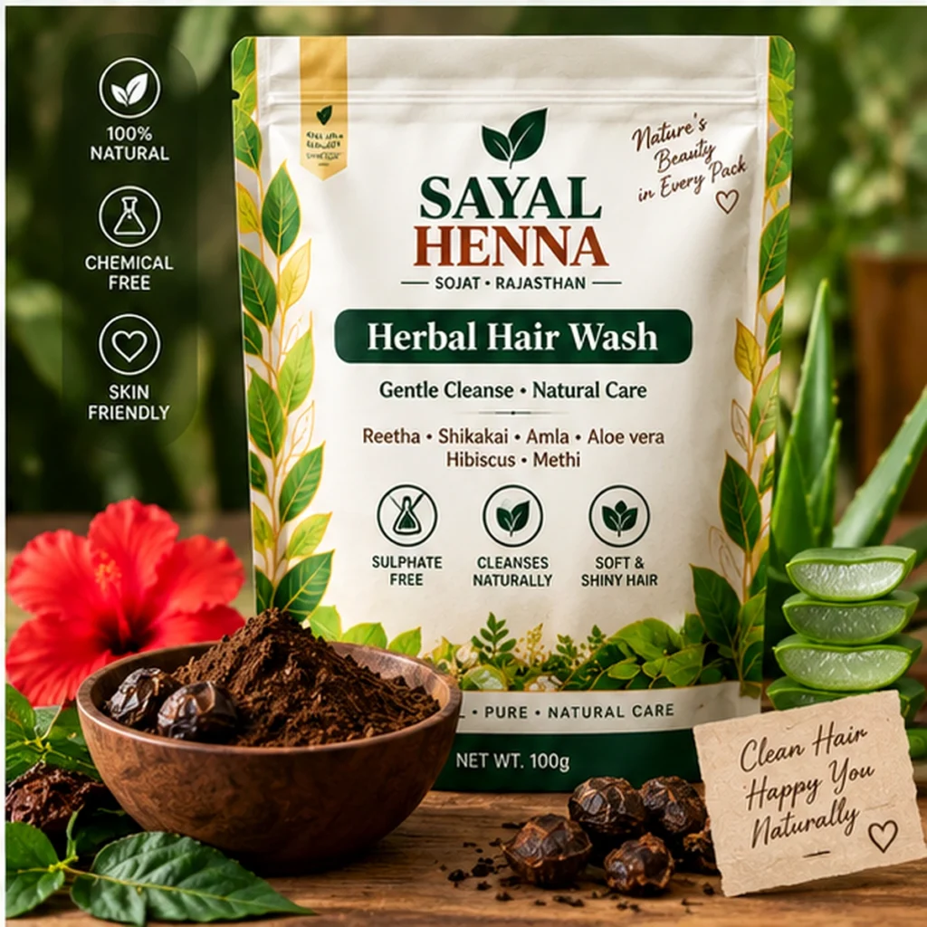 Sayal Henna herbal hair wash products