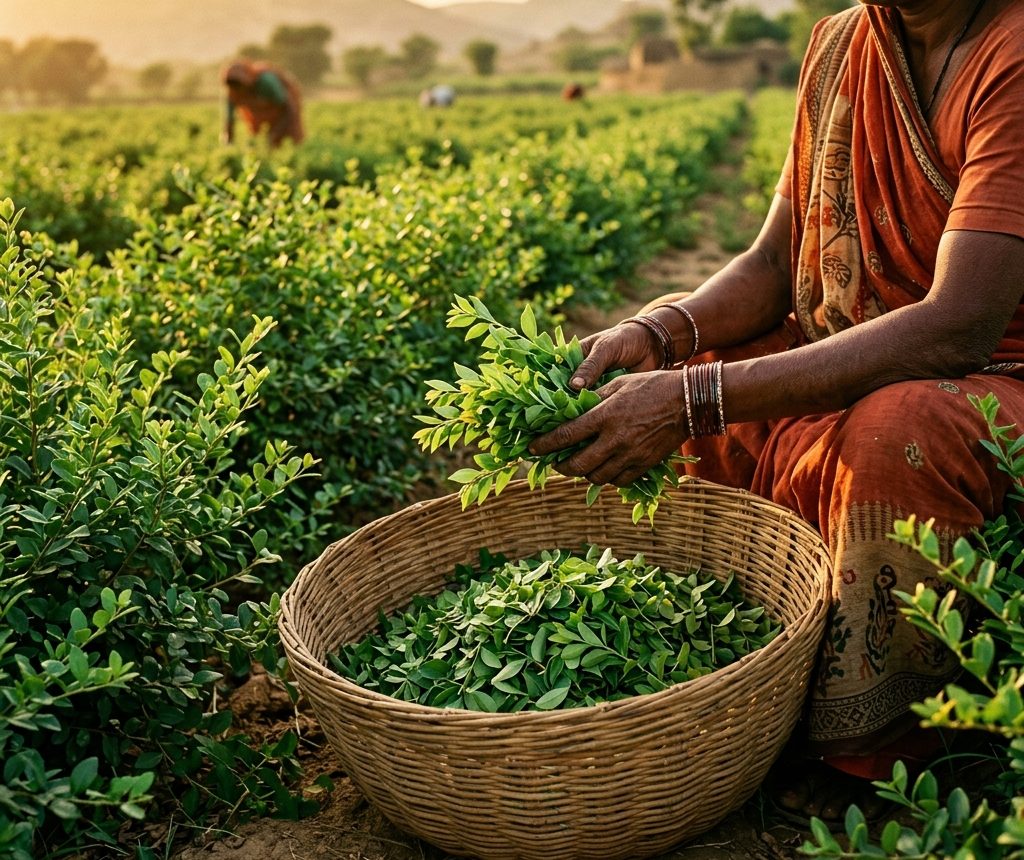 Sayal Henna - process-harvesting