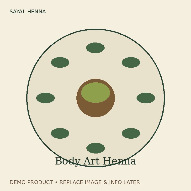 Demo Henna Cones — Sayal Henna