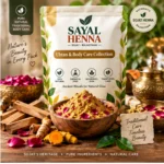 Sayal Henna Ubtan and body care products
